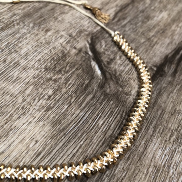 Spartina 449 18K Matte Goldtone Beach Bo 12.5 in Choker Necklace - Picture 5 of 5